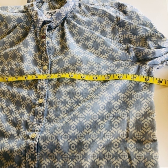 Anthropologie Holding Horses Ikat Western Print Isla Button Down Top Size 2 - Picture 9 of 12